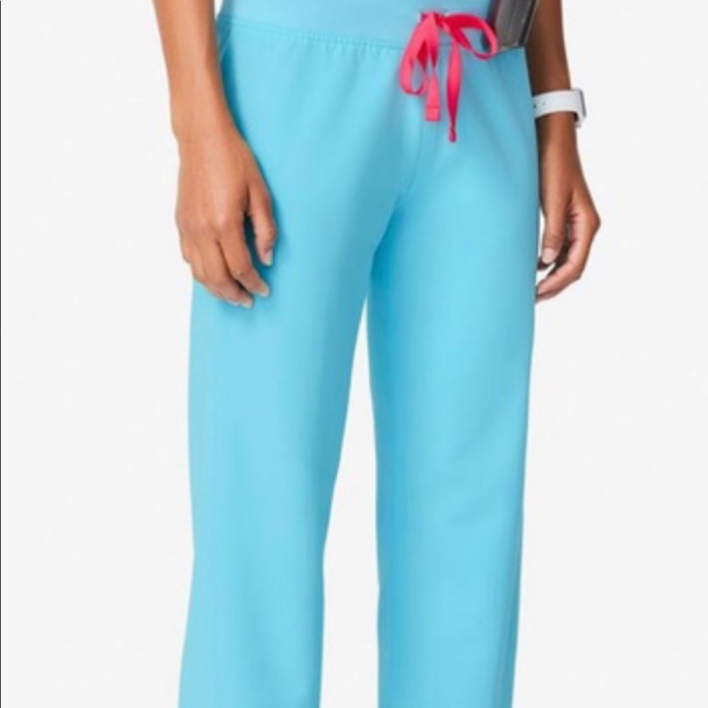 Figs Livingston scrub bottom pants neon blue. ST